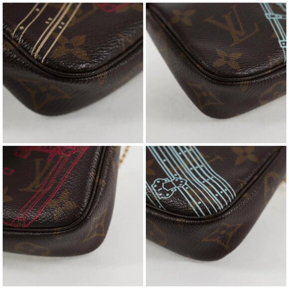 LOUIS VUITTON Christmas Only Mini Pochette Accessoires Pouch M58501 Auth 135900V - Picture 16 of 16